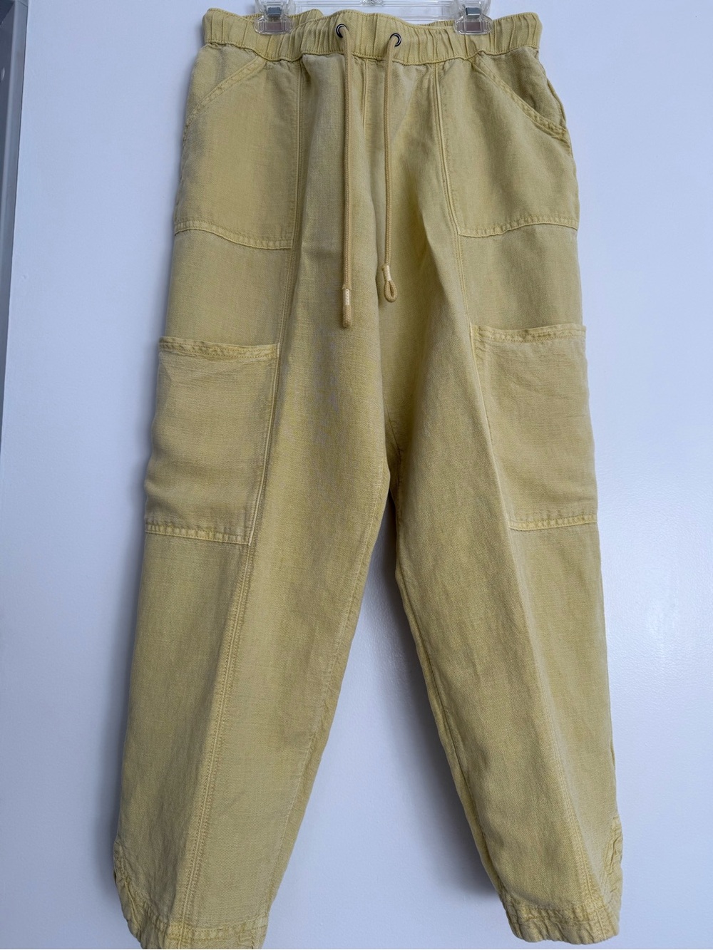 C&C California Pale Yellow Drawstring Waist Pants